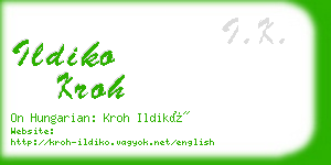 ildiko kroh business card